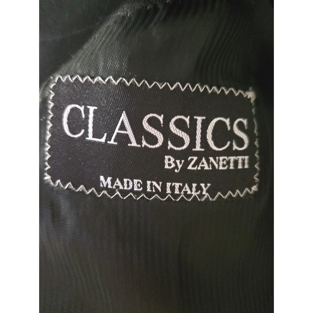 Classics By Zanetti Super 120 Wool 50L, US 40L Blazer Jacket Made Italy Charcoal